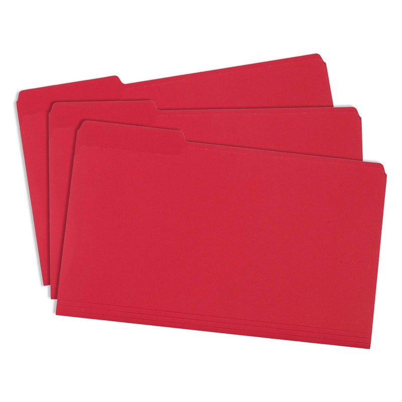 Blue Summit Supplies Red Legal File Folders, 1/3 Cut Tab, Legal Size, Great for Organizing and Easy File Storage, 100 Per Box - Image 3